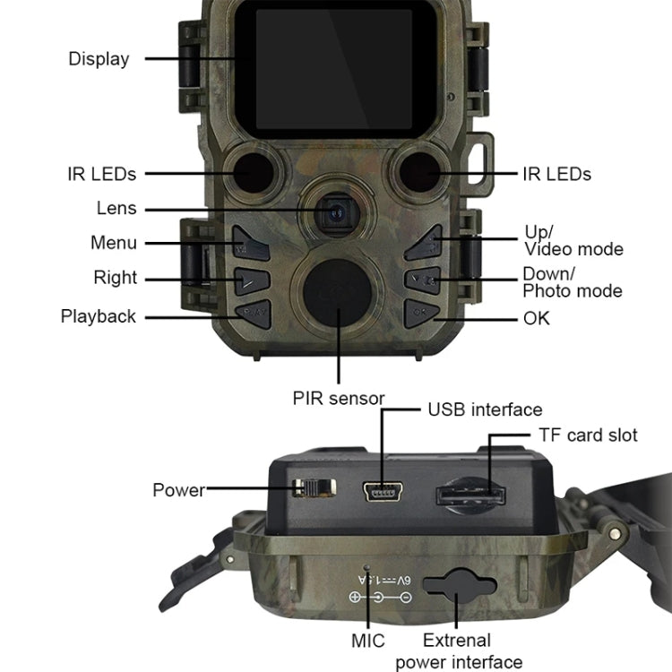 H5812 4K HD Outdoor Night Vision Monitor Animal Infrared Induction Hunting Camera, H5812