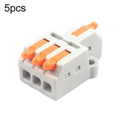 5pcs Push Type Mini Wire Connection Splitter Quick Connect Terminal Block, D1-2, D1-2T, D1-3, D1-3T, D1-4, D1-4T, D1-5, D1-5T