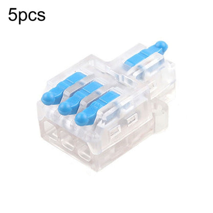 5pcs Push Type Mini Wire Connection Splitter Quick Connect Terminal Block, D1-2, D1-2T, D1-3, D1-3T, D1-4, D1-4T, D1-5, D1-5T