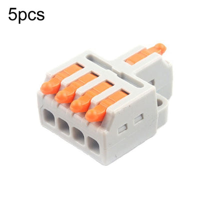 5pcs Push Type Mini Wire Connection Splitter Quick Connect Terminal Block, D1-2, D1-2T, D1-3, D1-3T, D1-4, D1-4T, D1-5, D1-5T