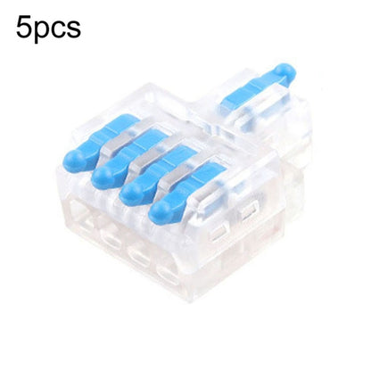 5pcs Push Type Mini Wire Connection Splitter Quick Connect Terminal Block, D1-2, D1-2T, D1-3, D1-3T, D1-4, D1-4T, D1-5, D1-5T