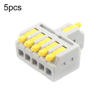 5pcs Push Type Mini Wire Connection Splitter Quick Connect Terminal Block, D1-2, D1-2T, D1-3, D1-3T, D1-4, D1-4T, D1-5, D1-5T