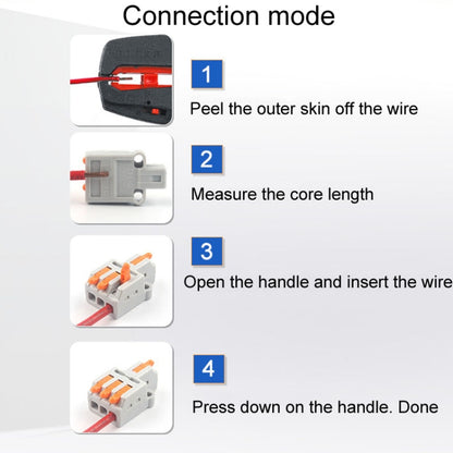 5pcs Push Type Mini Wire Connection Splitter Quick Connect Terminal Block, D1-2, D1-2T, D1-3, D1-3T, D1-4, D1-4T, D1-5, D1-5T