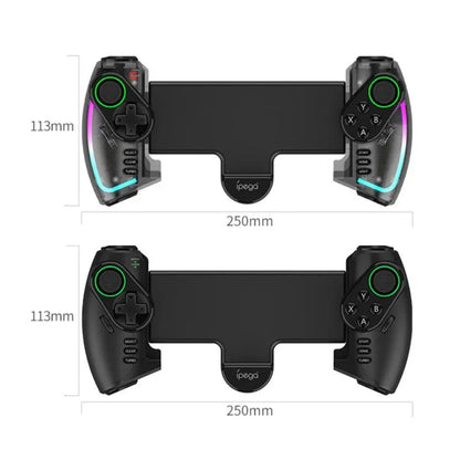 IPEGA Mechanical Gamepad Tablet Cell Phone Stretch Wireless Bluetooth Grip For N-S / P3 / PC / Switch / Android / IOS, Black