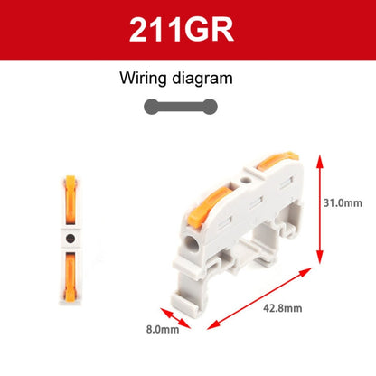 10pcs Guide Rail Type Replacement UK Quick Terminal Block 1 Input 1 Output