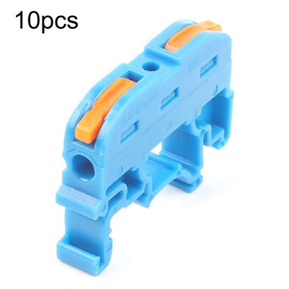 10pcs Guide Rail Type Replacement UK Quick Terminal Block 1 Input 1 Output