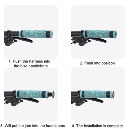 ENLEE E-235151 1pair Silicone Bicycle Covers Mountain Bike Cycling Grips With Handlebar Blocking