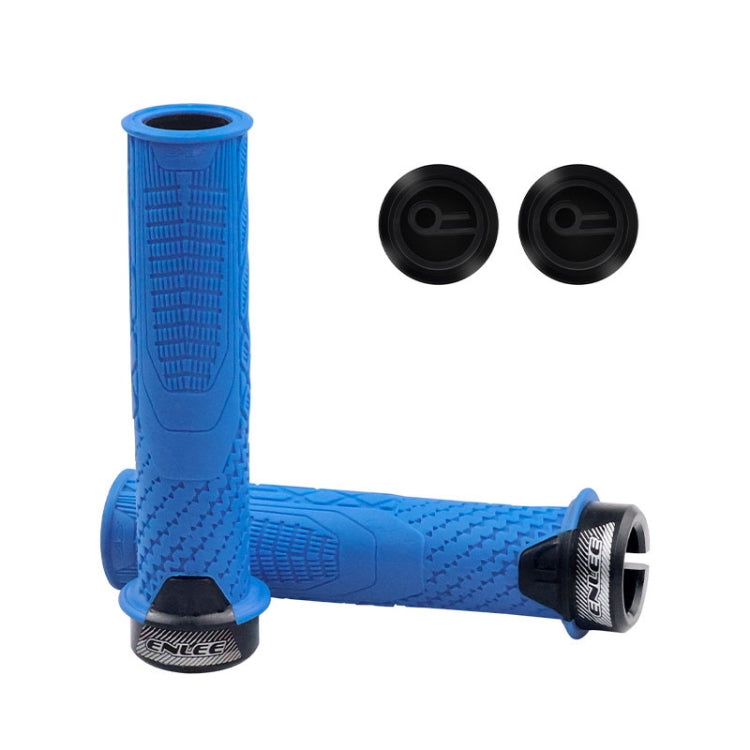 ENLEE 1pair Silicone Bicycle Covers Lockable Cycling Grips With Handlebar Blocking