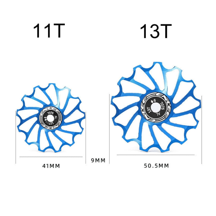 ENLEE Mountain Bicycle Rear Derailleur Guide Wheel Ceramic Bearing Tension Pulley, 13T, 11T