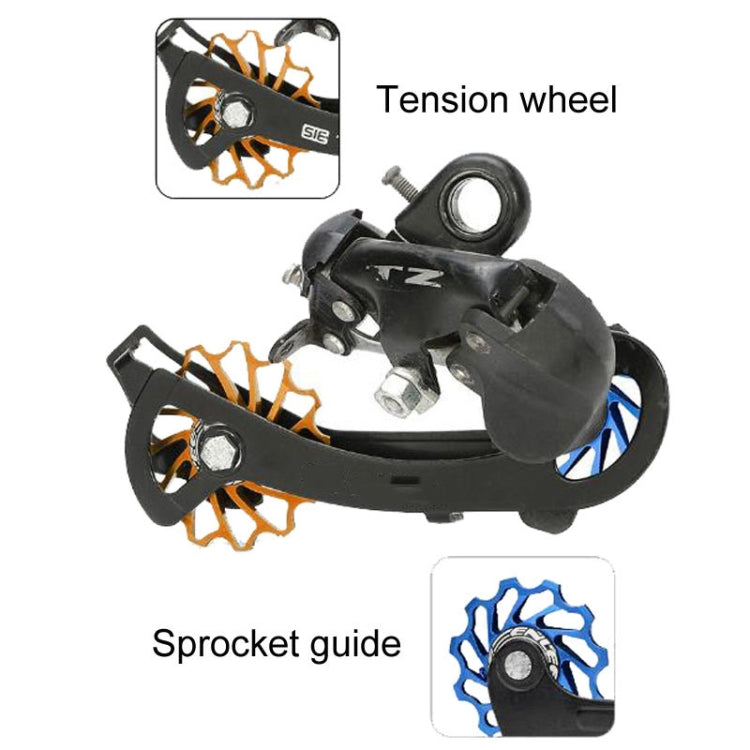 ENLEE Mountain Bicycle Rear Derailleur Guide Wheel Ceramic Bearing Tension Pulley, 13T, 11T