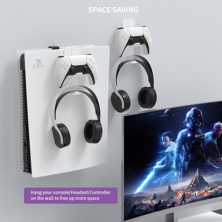 JYS-P5149 For PS5 Wall Bracket Storage Hook Suit Game Console Storage Bracket, For PS5