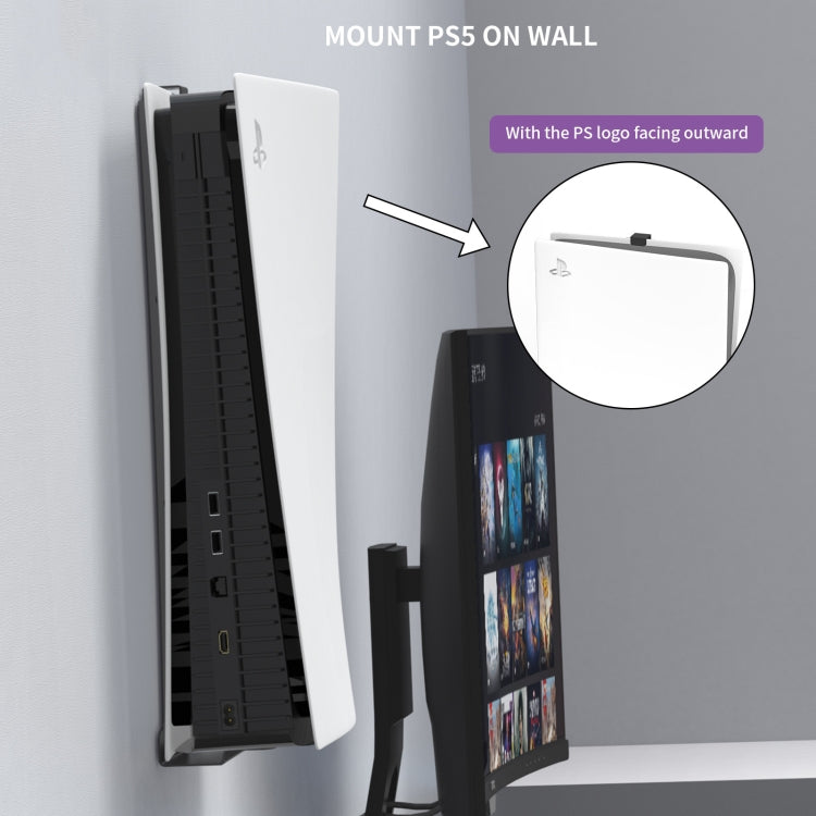 JYS-P5149 For PS5 Wall Bracket Storage Hook Suit Game Console Storage Bracket, For PS5