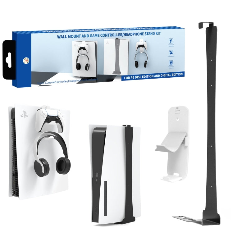 JYS-P5149 For PS5 Wall Bracket Storage Hook Suit Game Console Storage Bracket, For PS5