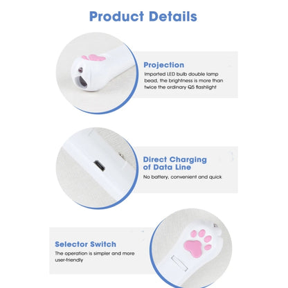 Pet Projection Toy USB Rechargeable LED Pattern Projector Cat Teaser Interactive Toys, A Type-Red Laser+ Green Light, B Type-Red Laser+ Red Light, C Type-UV Light+Green Light, D Type -UV Light+Red Light