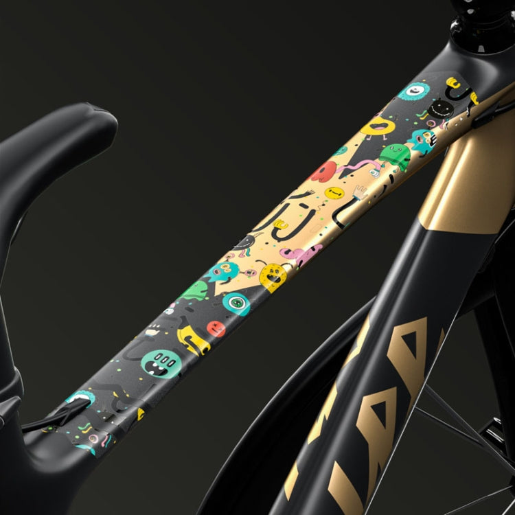 ENLEE E14611 10pcs /Set Bicycle TPU Invisible Film Road Bike Body Jersey Color Changing Membrane, Cartoon, Caterpillar, Beauty, Camouflage, Wood Monster, Sunset, Doughnut, Doodle, Orangutan, Chinese Dream