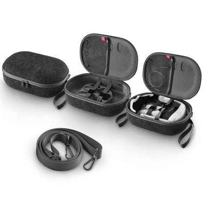JYS-MQ018 For Apple Vision Pro / Meta Quest 3 VR Glasses Storage Bag Anti-fall and Anti-scrape Portable Bag, Black, Grey