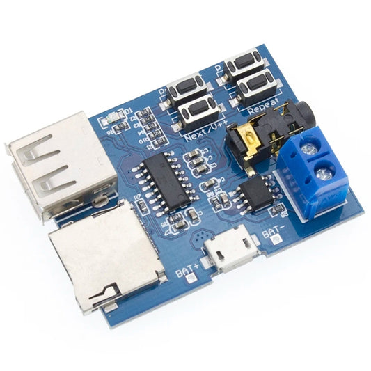 MP3 Lossless Decoder Board Decoder TF Card USB Flash Drive MP3 Decoding Player Module With Amplifier, Micro, Type-C