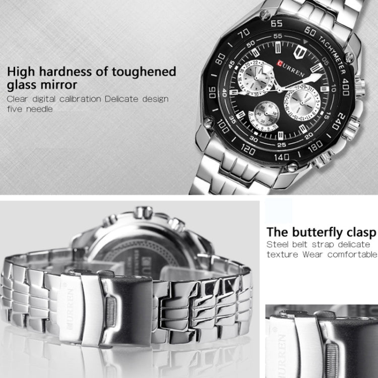 Curren 8077 Men Casual Business Waterproof Quartz Watch