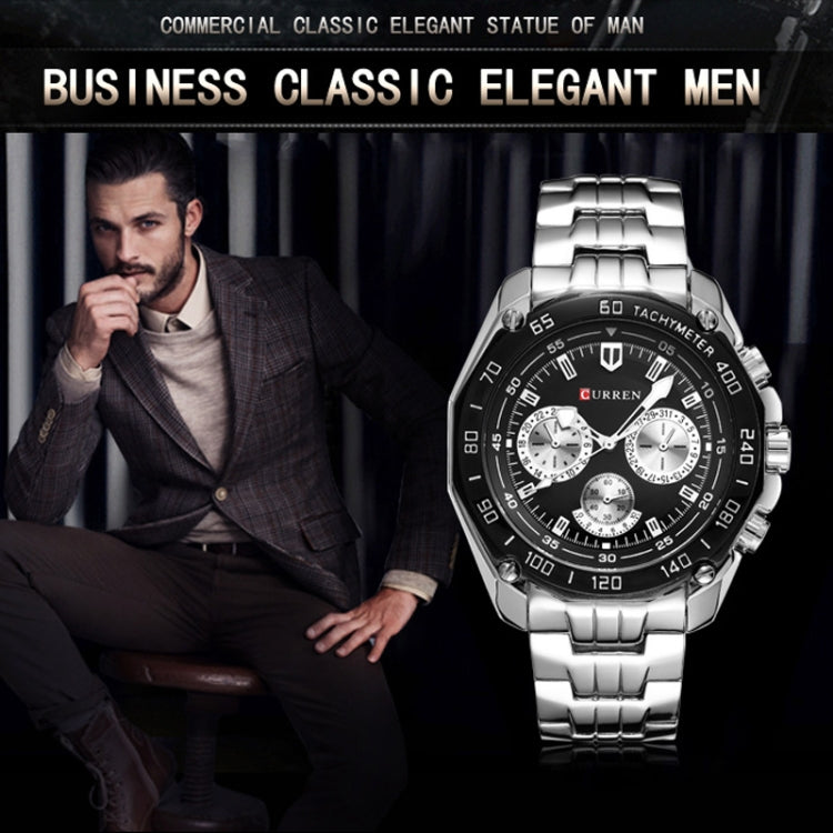 Curren 8077 Men Casual Business Waterproof Quartz Watch