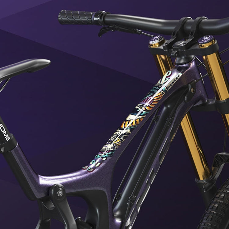 ENLEE E-2210 10pcs /Set Bicycle Jersey Stickers Mountain Bike Frame Protection Adhesive Tape, Transparent, Explosion, Anime, Aurora, Camouflage, Shark, Snake, Stripe, Graffiti, Chinese Style