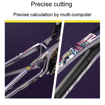 ENLEE E-2210 10pcs /Set Bicycle Jersey Stickers Mountain Bike Frame Protection Adhesive Tape, Transparent, Explosion, Anime, Aurora, Camouflage, Shark, Snake, Stripe, Graffiti, Chinese Style