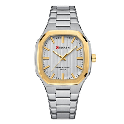 Curren 8458 Business Steel Strap Men Quartz Watch, Golden Shell Black, White Shell Golden Circle White Surface, White Shell Black, White Shell Blue, White Shell Light Green