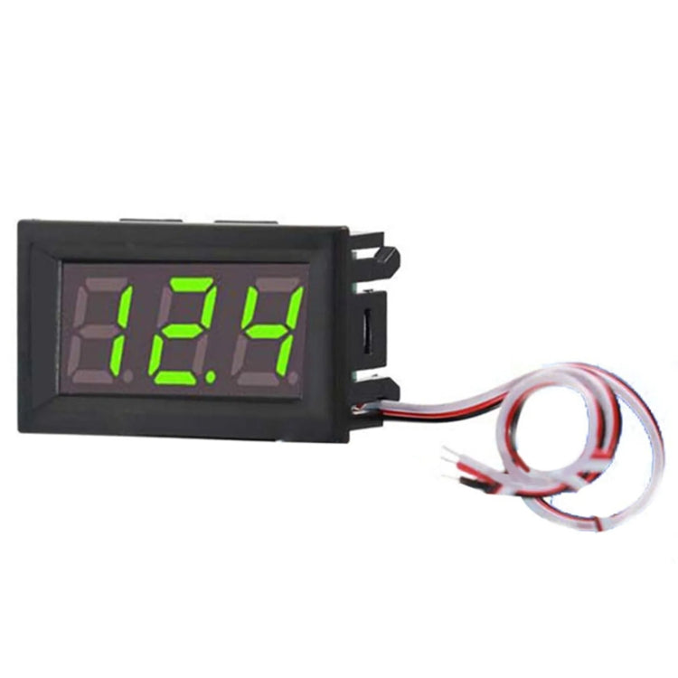 0V-30V 3 Wire DC Voltmeter Terminal 0.56 Inch LED Digital Voltmeter Accessories Reverse Connection Protection, Red, Blue, Green