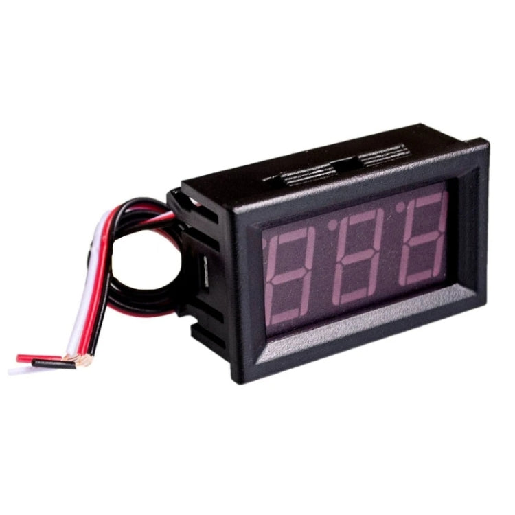 0V-30V 3 Wire DC Voltmeter Terminal 0.56 Inch LED Digital Voltmeter Accessories Reverse Connection Protection, Red, Blue, Green