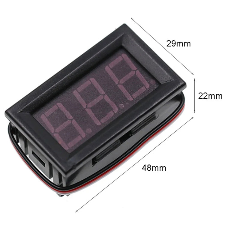 0V-30V 3 Wire DC Voltmeter Terminal 0.56 Inch LED Digital Voltmeter Accessories Reverse Connection Protection, Red, Blue, Green