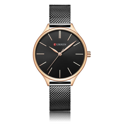 Curren 9024 Casual Steel Strap Waterproof Women Quartz Watch, Rose Shell Black Surface, Gold Shell Gold Surface, Gold Shell White Surface, Rose Shell Rose Surface, Rose Shell White Surface, White Shell White Surface