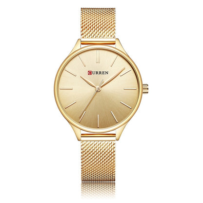 Curren 9024 Casual Steel Strap Waterproof Women Quartz Watch, Rose Shell Black Surface, Gold Shell Gold Surface, Gold Shell White Surface, Rose Shell Rose Surface, Rose Shell White Surface, White Shell White Surface