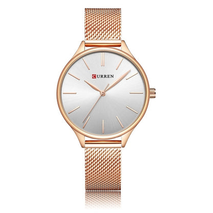 Curren 9024 Casual Steel Strap Waterproof Women Quartz Watch, Rose Shell Black Surface, Gold Shell Gold Surface, Gold Shell White Surface, Rose Shell Rose Surface, Rose Shell White Surface, White Shell White Surface