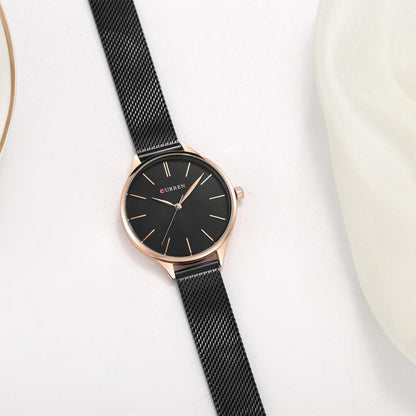 Curren 9024 Casual Steel Strap Waterproof Women Quartz Watch, Rose Shell Black Surface, Gold Shell Gold Surface, Gold Shell White Surface, Rose Shell Rose Surface, Rose Shell White Surface, White Shell White Surface