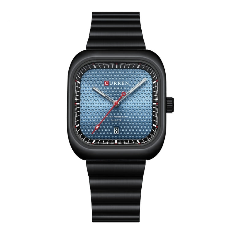 Curren 8460 Casual Steel Strap Square Men Quartz Watch, Black Shell Black, Black Shell Blue, White Shell Black, White Shell White, White Shell Green, White Shell Blue