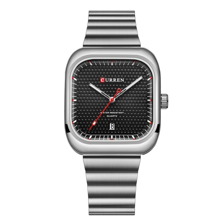 Curren 8460 Casual Steel Strap Square Men Quartz Watch, Black Shell Black, Black Shell Blue, White Shell Black, White Shell White, White Shell Green, White Shell Blue
