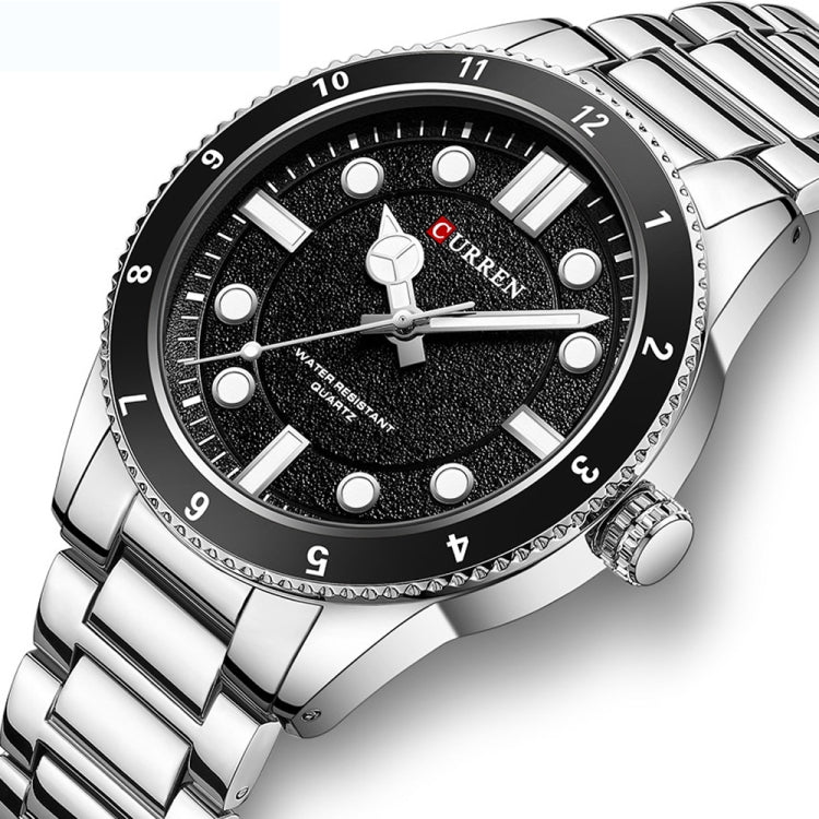 Curren 8450 Business Sports Steel Strap Men Quartz Watch, White Shell Black, White Shell Blue, White Shell Green, Black Shell Black