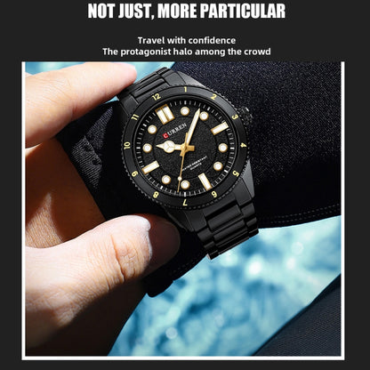 Curren 8450 Business Sports Steel Strap Men Quartz Watch, White Shell Black, White Shell Blue, White Shell Green, Black Shell Black