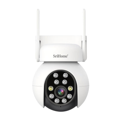 SriHome SH052 Wifi 5MP Wireless PTZ IP AI Auto Tracking Sound&Light Alarm Starlight Color Night Vision Outdoors Surveillance Camera, EU, US, UK, AU