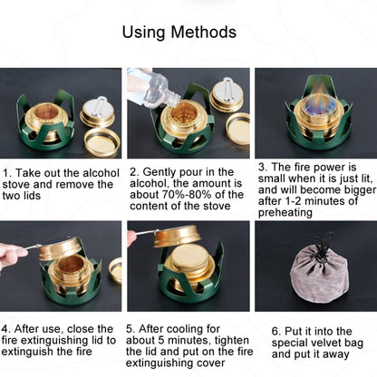 CSTUR Y2218 Outdoor Ultralight Aluminum Stove Camping Fishing Portable Liquid Alcohol Stoves