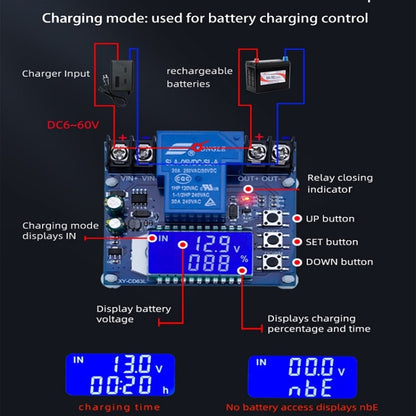 12V/24V/36V/48V 30A Battery Overshoot & Over-Discharge Protection Automatic Shutdown Switch Module