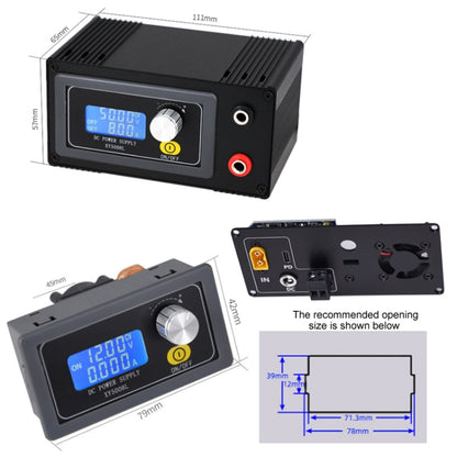 50V 8A DC Numerical Control Lithium Battery Step-Down Power Supply, XY5008L, XY5008L With Case
