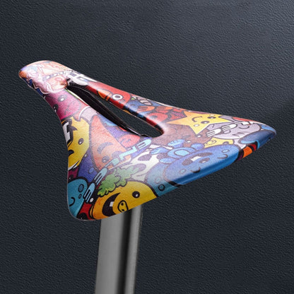 ENLEE E-ZD412 Bicycle Carbon Fiber Cushion Outdoor Riding Mountain Bike Saddle, Skull, Camouflage, Devil