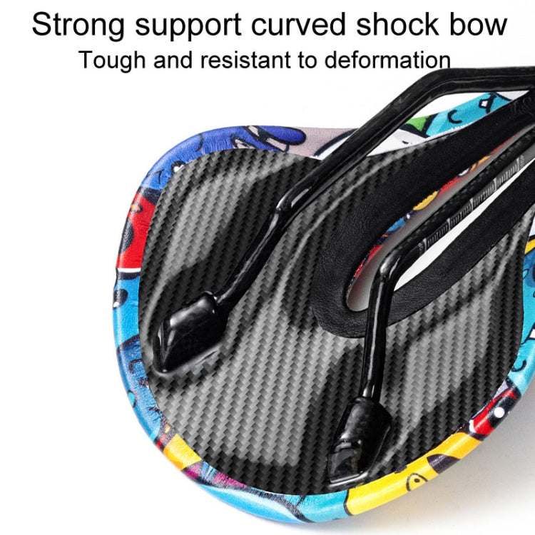 ENLEE E-ZD412 Bicycle Carbon Fiber Cushion Outdoor Riding Mountain Bike Saddle, Skull, Camouflage, Devil