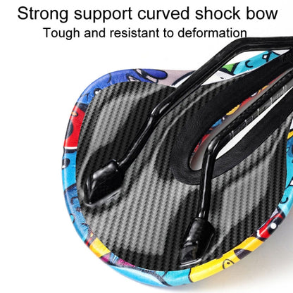 ENLEE E-ZD412 Bicycle Carbon Fiber Cushion Outdoor Riding Mountain Bike Saddle, Skull, Camouflage, Devil