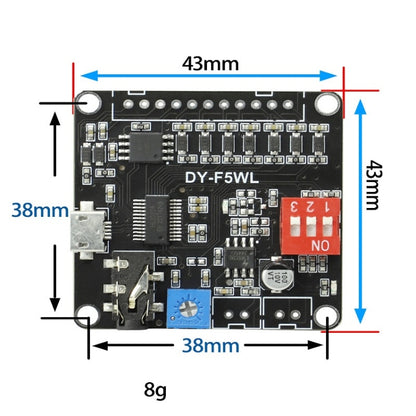 5W MP3 Voice Playback Control 32M Storage Custom Audio Module, F5WL