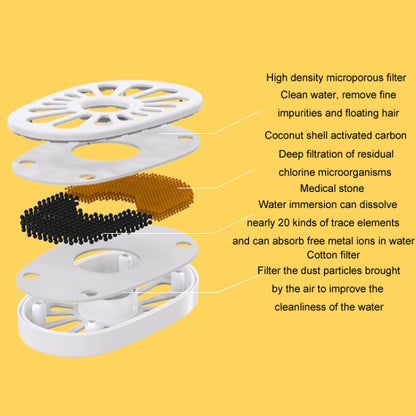 2L Bee Pet Water Dispenser Cats Intelligent Circulating Filtered Water Dryer, USB Direct Plug