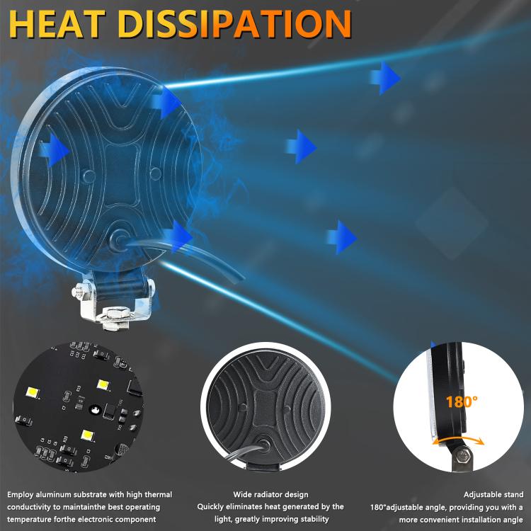 4 Inch Round Mixed Luminous Double-Circle Angel Eye Work Light, D0102