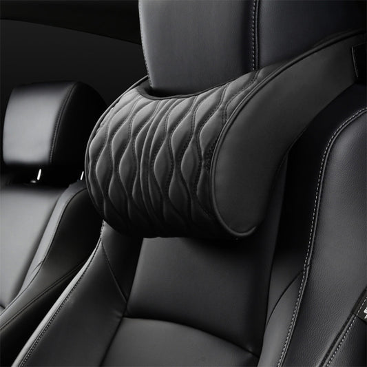 Car Seat Memory Foam Support Cushion, Black Headrest