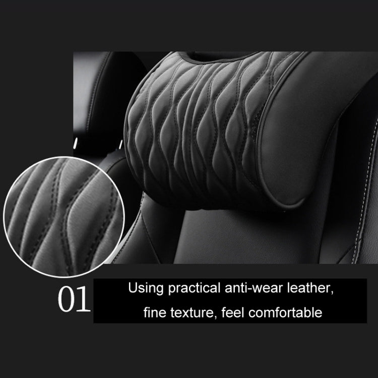 Car Seat Memory Foam Support Cushion, Black Headrest, Coffee Headrest, Black Waist Support, Coffee Waist Support