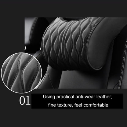 Car Seat Memory Foam Support Cushion, Black Headrest, Coffee Headrest, Black Waist Support, Coffee Waist Support